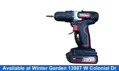 Hyper Tough Aq76018g Red Cordless Standard Drill