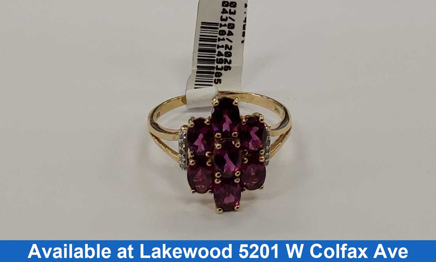 Women's Ring - Yellow Gold 10k (.417) 3.8 grams Size 13
