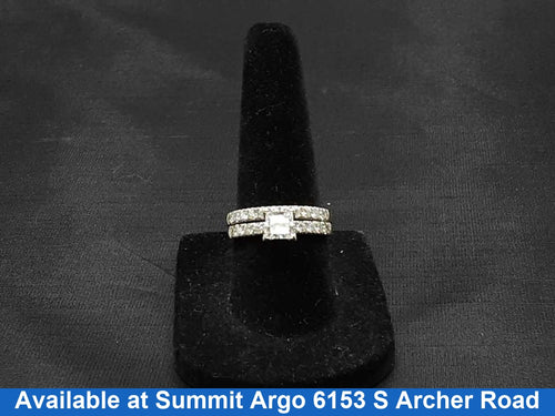 Ring - Engagement Set - White Gold 14k (.585) 5.6 grams Size 6