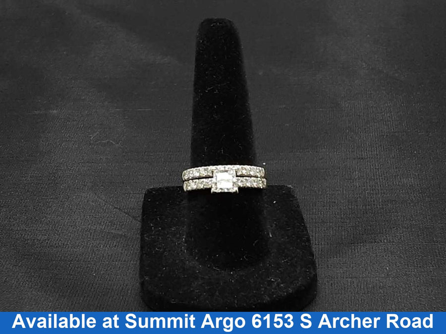 Ring - Engagement Set - White Gold 14k (.585) 5.6 grams Size 6