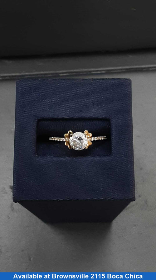 Women's Ring - Solitaire - Yellow Gold 10k (.417) 1.6 grams Size 6.5