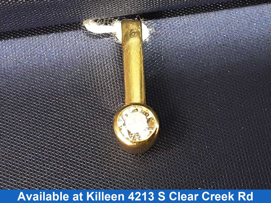 Diamond Pendant - Yellow Gold 14k (.585) 1.2 grams