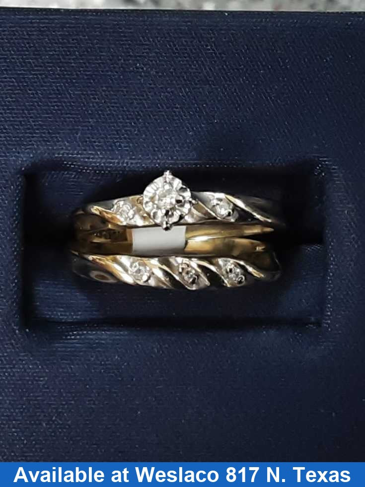 Ring - Engagement Set - Yellow Gold 10k (.417) 2.7 grams Size 6