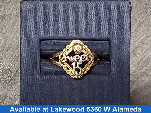 Women's Ring - Yellow Gold 14k (.585) 2.4 grams Size 6.5