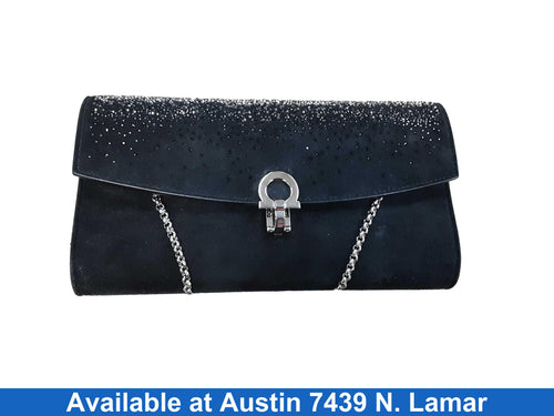 Salvatore Ferragamo Embellished Gancici Black Purse / Handbag