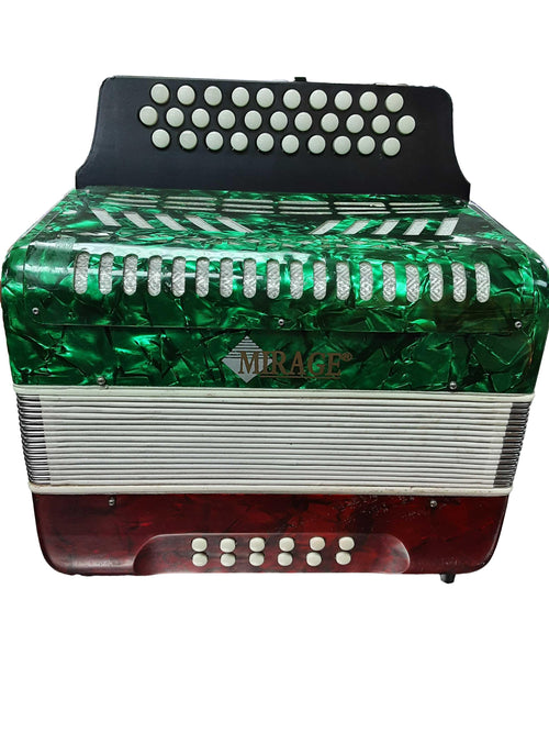 Mirage Green Button Accordion