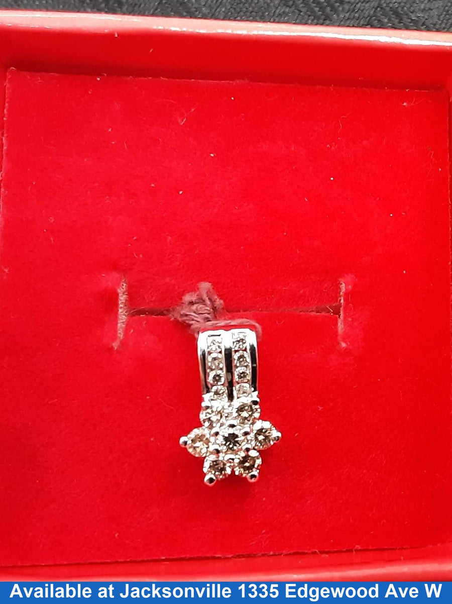 Diamond Pendant - White Gold 14k (.585) 1.9 grams