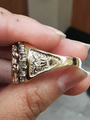 Men's Ring - Yellow Gold 10k (.417) 5.2 grams Size 12