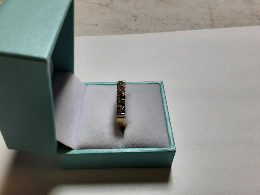 Ring - Channel Set - Yellow Gold 14k (.585) 5.4 grams Size 8