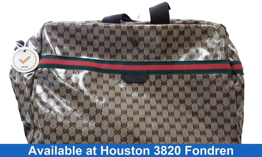 Gucci Gg Crystal Canvas Travel Bag Brown Backpack / Briefcase / Bag