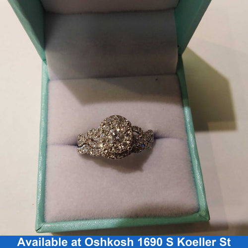Ring - Wedding Set - White Gold 14k (.585) 5.2 grams Size 8