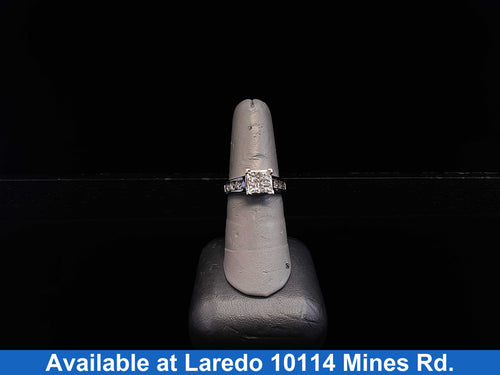 Women's Ring - Solitaire - White Gold 14k (.585) 5.1 grams Size 20