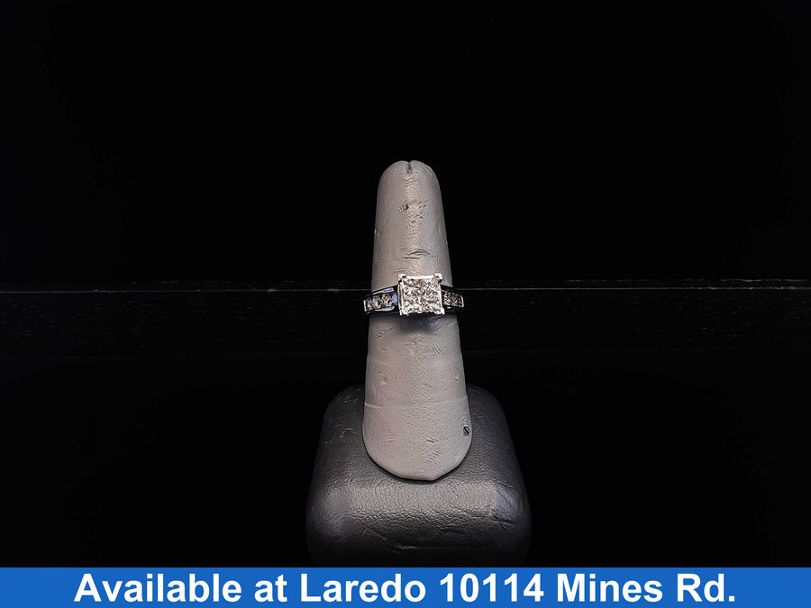 Women's Ring - Solitaire - White Gold 14k (.585) 5.1 grams Size 20