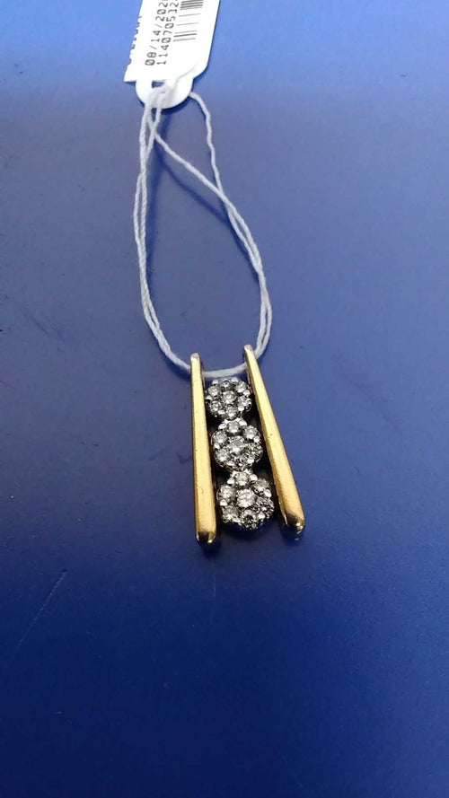 Diamond Pendant - Yellow Gold 14k (.585) 4.8 grams