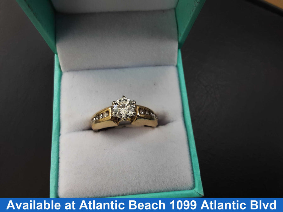 Ring - Wedding Set - Yellow Gold 14k (.585) 5.6 grams Size 7.5