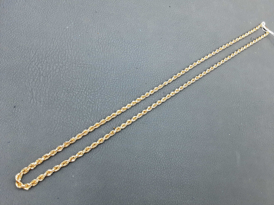 Rope Chain - Yellow Gold 18k (.750) 10.7 grams 22 inch