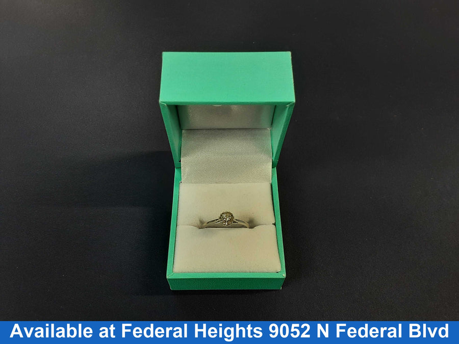 Women's Ring - Solitaire - White Gold 10k (.417) 1.93 grams Size 7