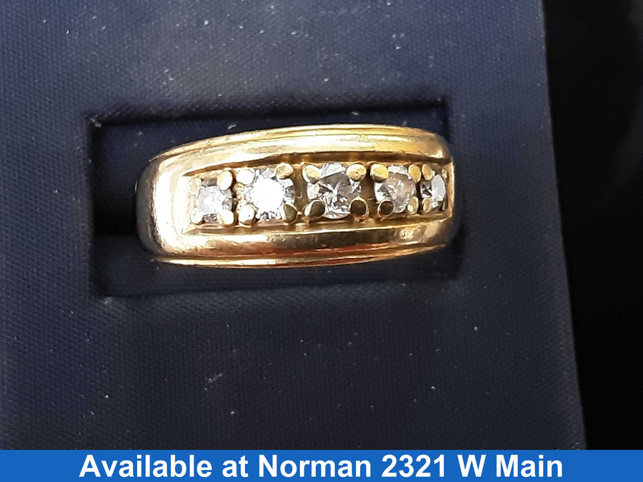 Women's Ring - Anniversary - Yellow Gold 14k (.585) 7.6 grams Size 10