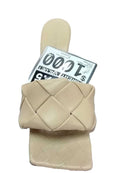 Bottega Veneta Lido Leathr Mules Beige / Tan