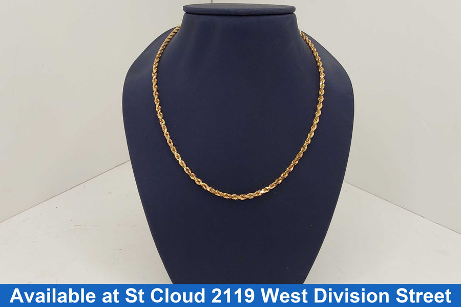 Rope Chain - Yellow Gold 14k (.585) 13.38 grams 20 inch