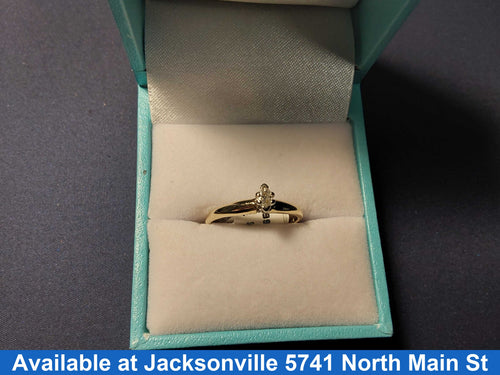 Ring - Engagement Set - Yellow Gold 14k (.585) 1.7 grams Size 7
