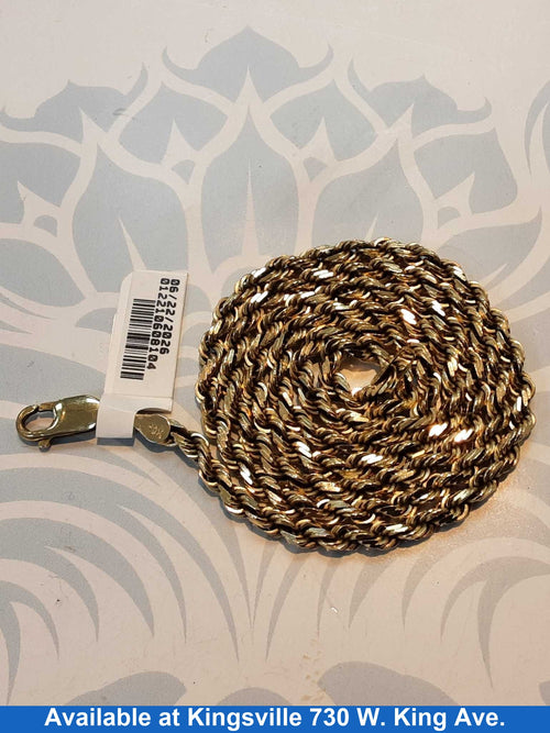 Rope Chain - Yellow Gold 10k (.417) 23.5 grams 22 inch