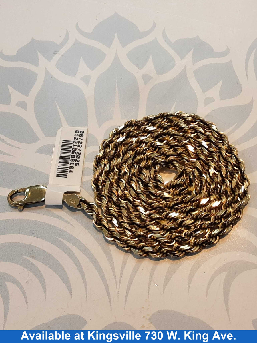 Rope Chain - Yellow Gold 10k (.417) 23.5 grams 22 inch