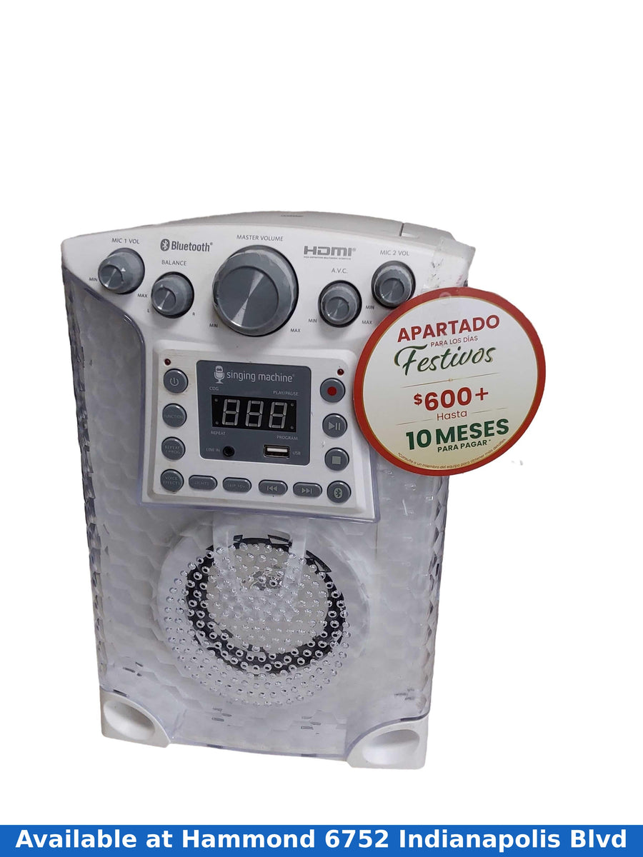 Singing Machine Sml633w White Karaoke Machine