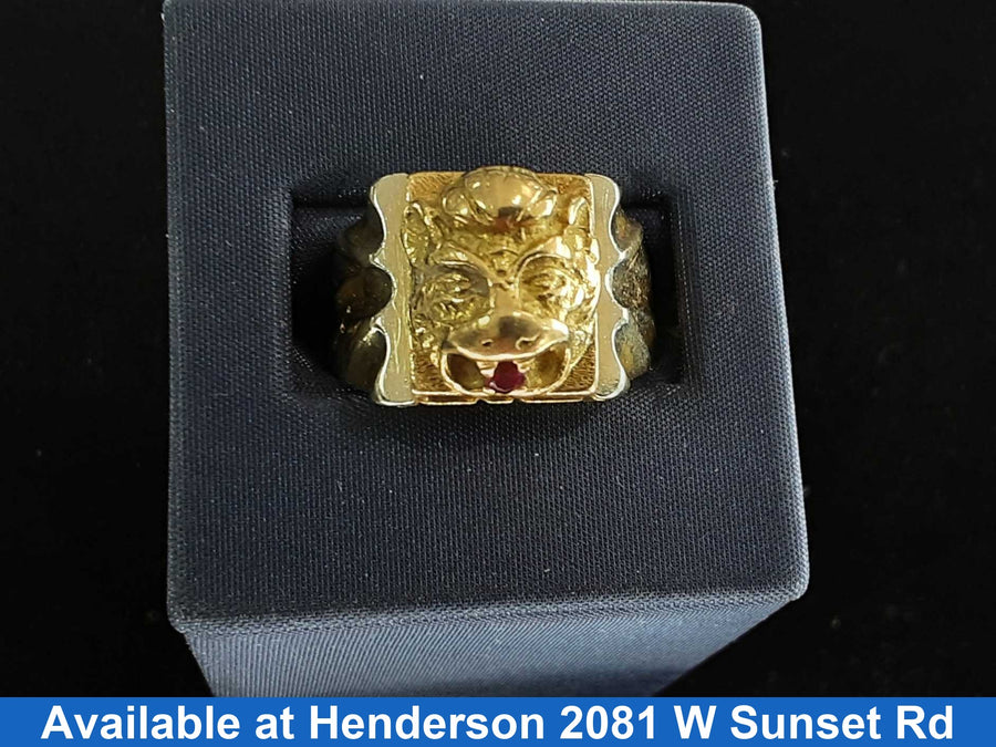 Men's Ring - Yellow Gold 18k (.750) 15.3 grams Size 20
