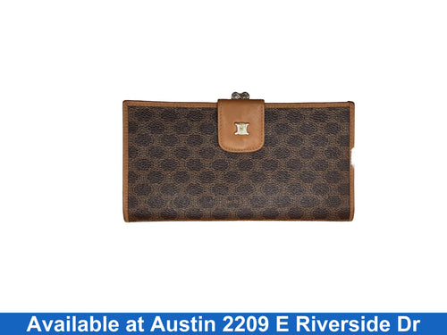 Celine Macadam Monogram Brown Wallet