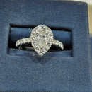 Ring - Engagement Set - White Gold 14k (.585) 3.3 grams Size 20