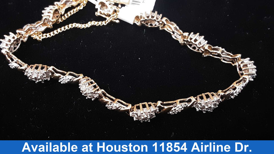 Tennis Bracelet - Yellow Gold 10k (.417) 8.2 grams 8 inch