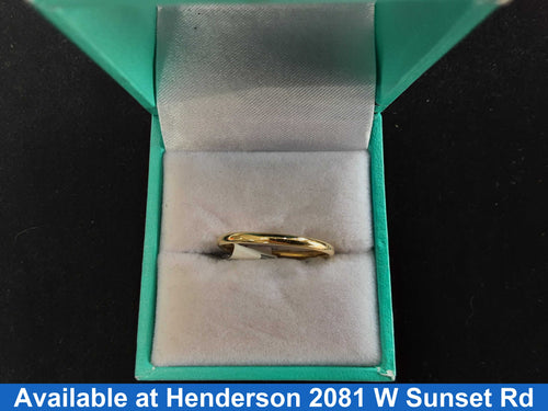 Ring - Wedding Band - Yellow Gold 14k (.585) 1.5 grams Size 6.5