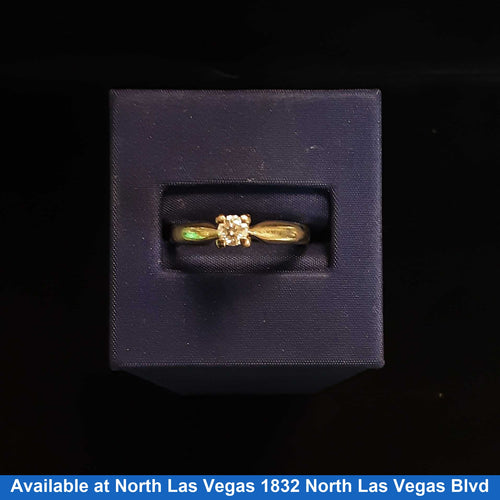 Women's Ring - Solitaire - Yellow Gold 14k (.585) 3.6 grams Size 10