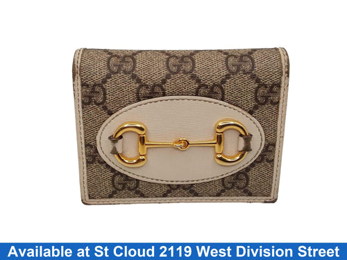 Gucci Horsebit 1955 Card Case Wallet Gray Wallet