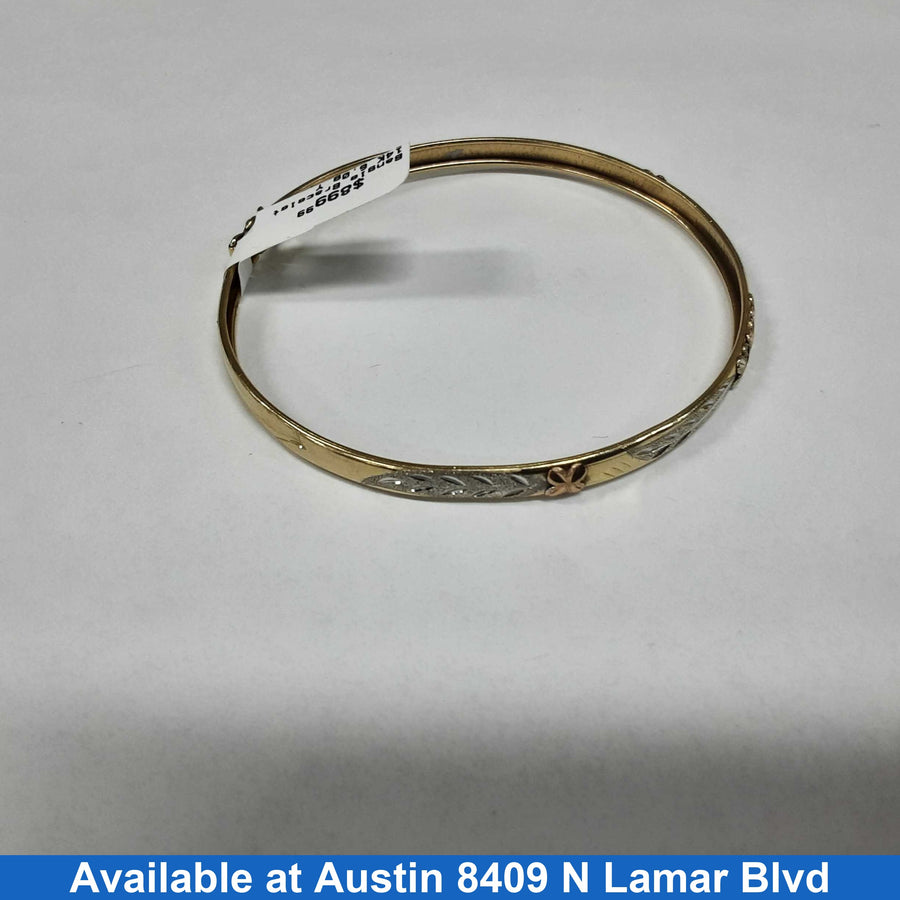 Bangle Bracelet - Yellow Gold 14k (.585) 6 grams 5 inch
