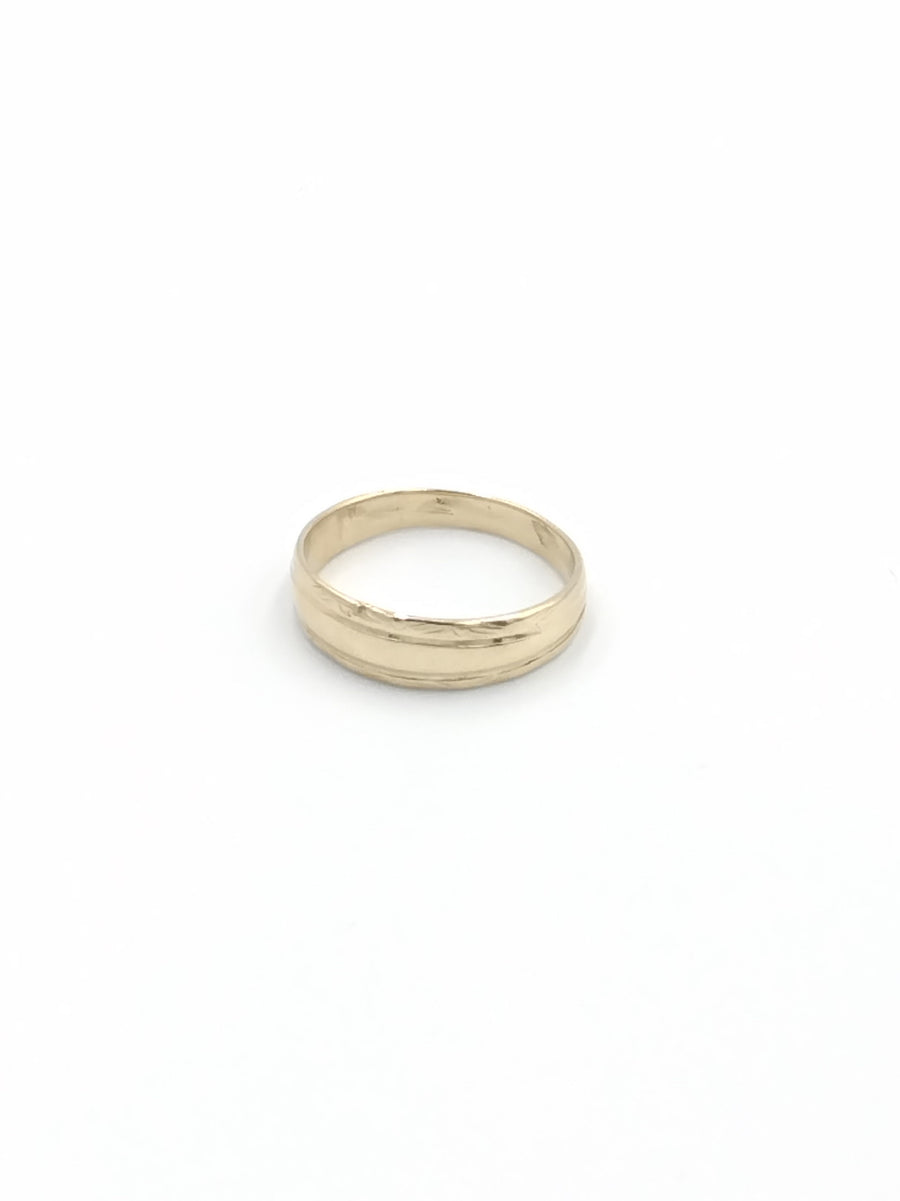 Ring - Wedding Band - Yellow Gold 14k (.585) 4 grams Size 10