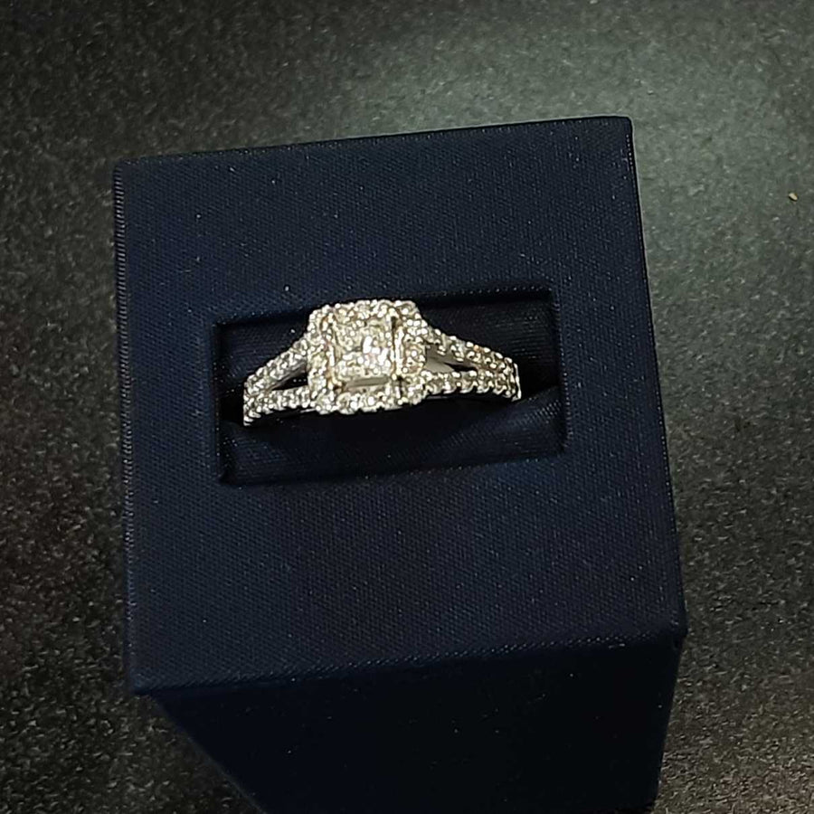 Ring - Wedding Set - White Gold 14k (.585) 4.8 grams Size 8