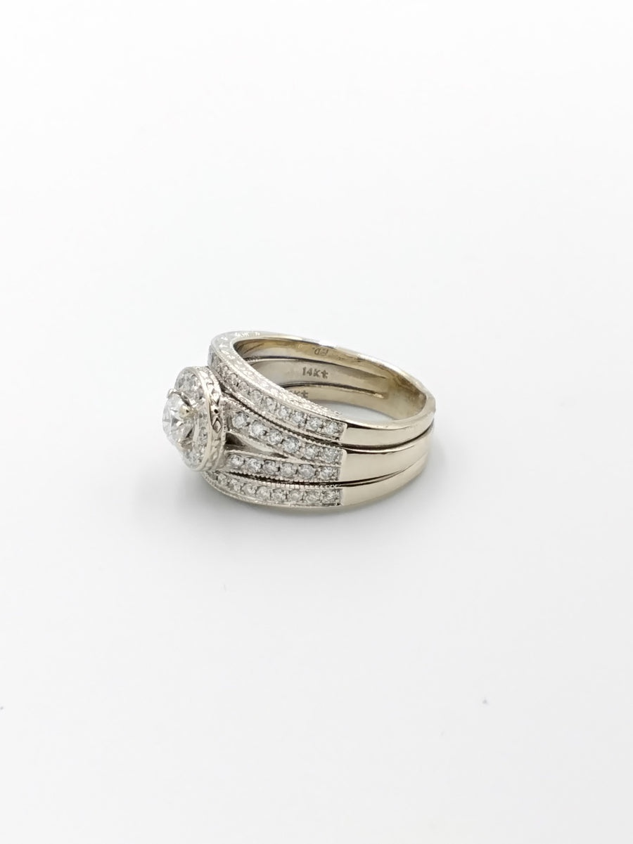 Women's Ring - White Gold 14k (.585) 7.5 grams Size 6