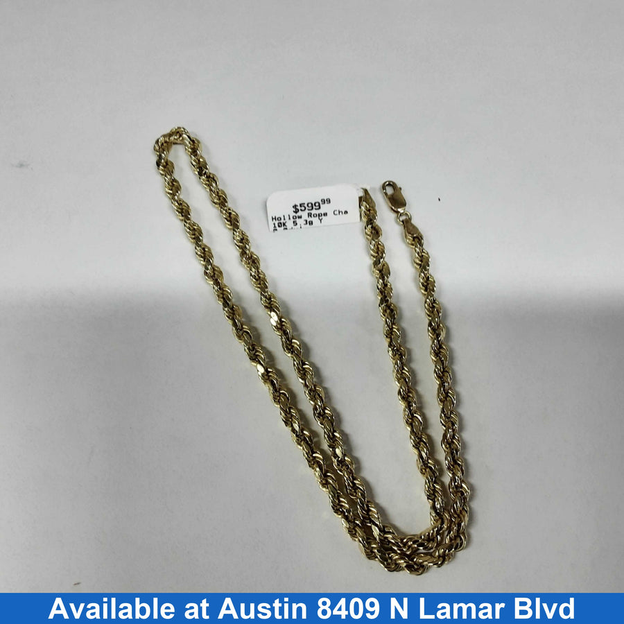 Rope Chain - Yellow Gold 10k (.417) 5.3 grams 16 inch
