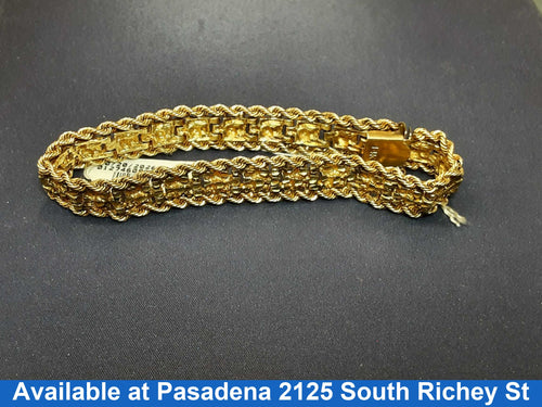 Rope Bracelet - Yellow Gold 14k (.585) 20.6 grams 6 inch