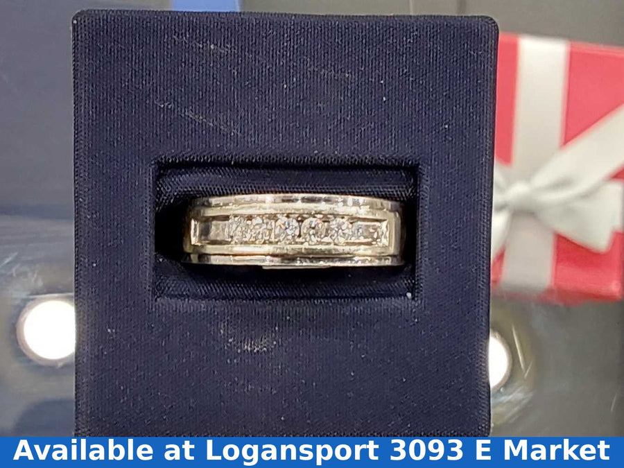 Ring - Wedding Band - White Gold 10k (.417) 6.2 Grams Size 10.5