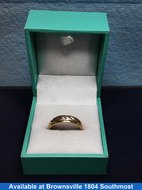 Ring - Wedding Band - Yellow Gold 10k (.417) 2.3 grams Size 7