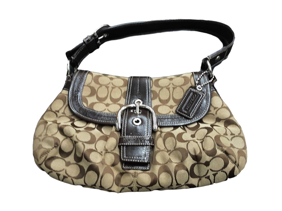 Coach D1068 Beige / Tan Purse / Handbag