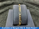 Figaro Bracelet - Tricolor Gold 14k (.585) 9 grams 7 inch