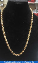 Rope Chain - Yellow Gold 10k (.417) 122.7 grams 26 inch