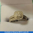 Ring - Engagement Set - White Gold 14k (.585) 8 grams Size 6.5
