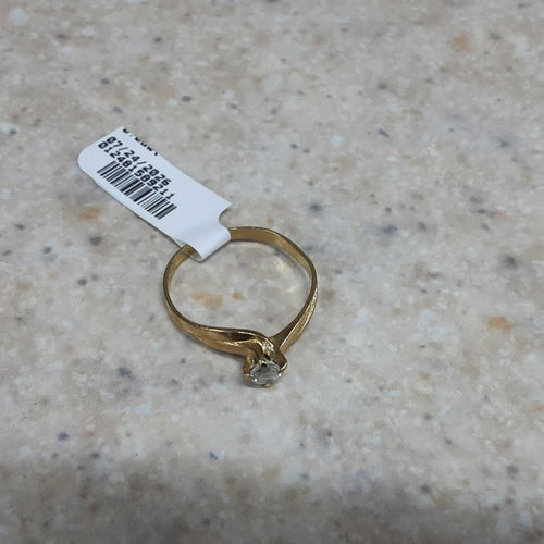Women's Ring - Solitaire - Yellow Gold 10k (.417) 1.2 grams Size 7
