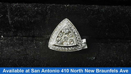 Women's Ring - Solitaire - White Gold 14k (.585) 4.7 grams Size 7.5