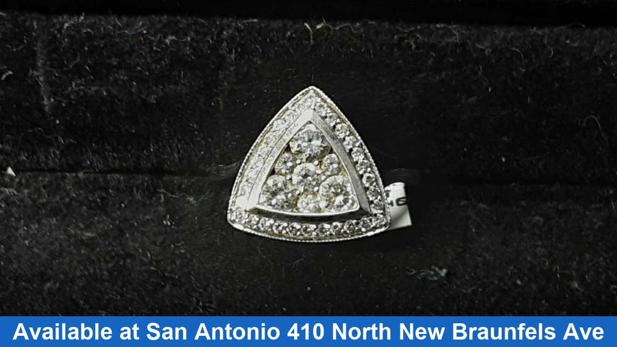 Women's Ring - Solitaire - White Gold 14k (.585) 4.7 grams Size 7.5